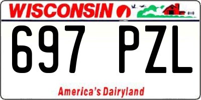 WI license plate 697PZL