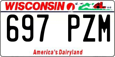 WI license plate 697PZM