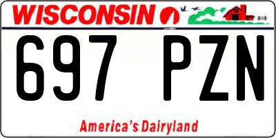 WI license plate 697PZN