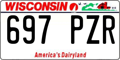WI license plate 697PZR