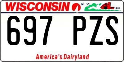 WI license plate 697PZS