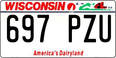 WI license plate 697PZU