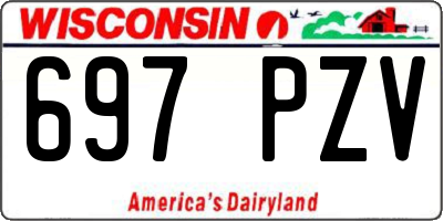 WI license plate 697PZV