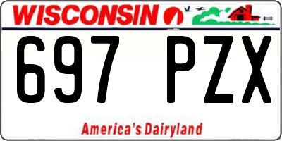 WI license plate 697PZX