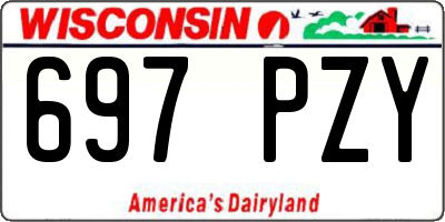 WI license plate 697PZY