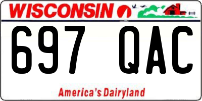WI license plate 697QAC