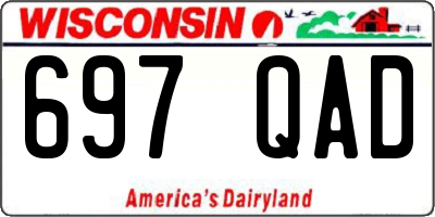 WI license plate 697QAD