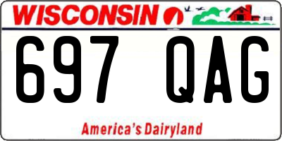 WI license plate 697QAG