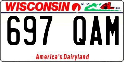 WI license plate 697QAM