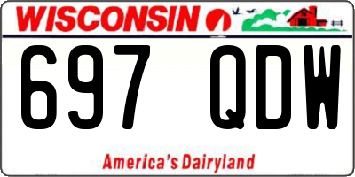 WI license plate 697QDW