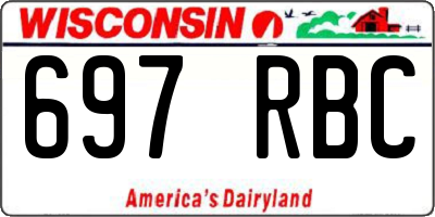 WI license plate 697RBC