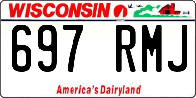 WI license plate 697RMJ