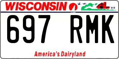 WI license plate 697RMK
