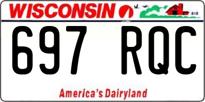 WI license plate 697RQC