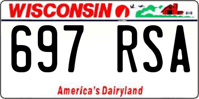 WI license plate 697RSA