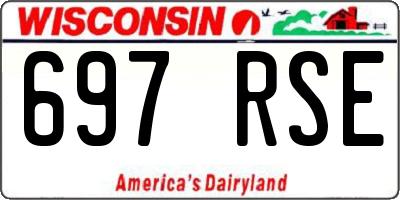 WI license plate 697RSE
