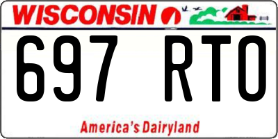 WI license plate 697RTO