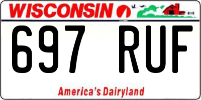 WI license plate 697RUF
