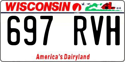 WI license plate 697RVH