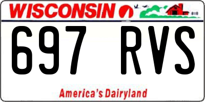 WI license plate 697RVS
