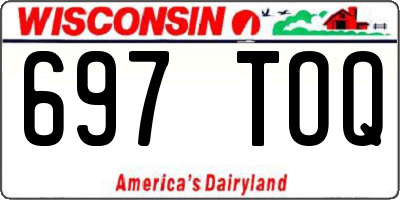 WI license plate 697TOQ