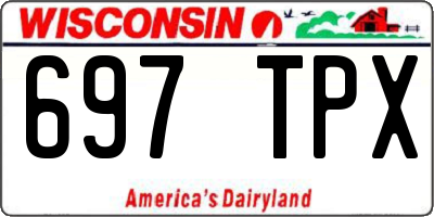 WI license plate 697TPX