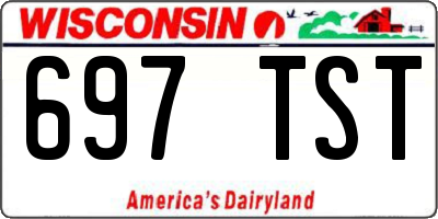 WI license plate 697TST