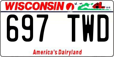 WI license plate 697TWD