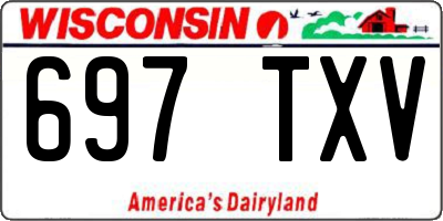 WI license plate 697TXV