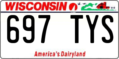 WI license plate 697TYS