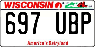 WI license plate 697UBP