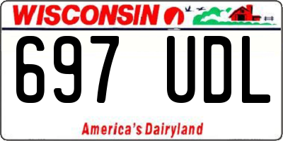 WI license plate 697UDL