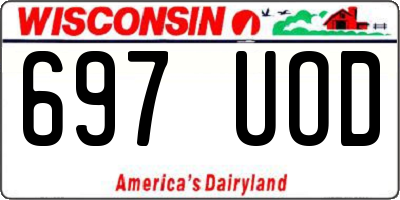 WI license plate 697UOD