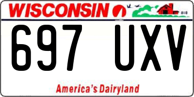 WI license plate 697UXV