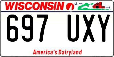 WI license plate 697UXY