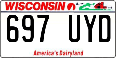 WI license plate 697UYD