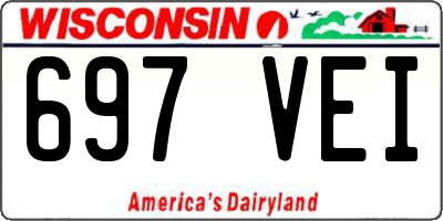 WI license plate 697VEI