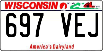 WI license plate 697VEJ