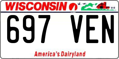 WI license plate 697VEN