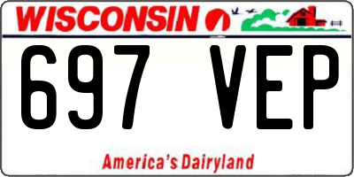 WI license plate 697VEP