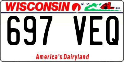 WI license plate 697VEQ