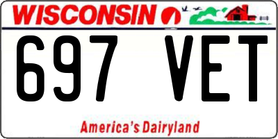 WI license plate 697VET