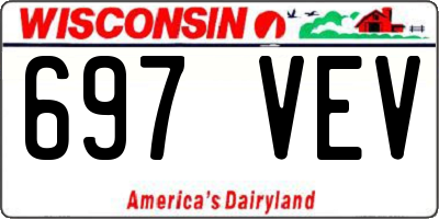 WI license plate 697VEV
