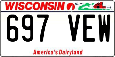 WI license plate 697VEW