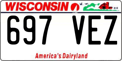 WI license plate 697VEZ