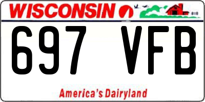 WI license plate 697VFB