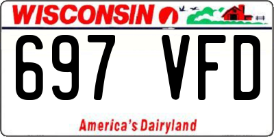 WI license plate 697VFD