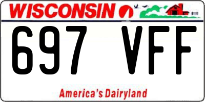 WI license plate 697VFF