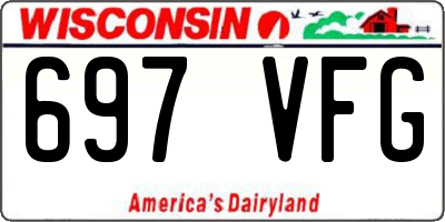 WI license plate 697VFG