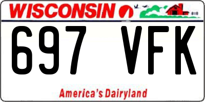 WI license plate 697VFK